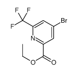 4-溴-6-(三氟甲基)吡啶甲酸乙酯结构式