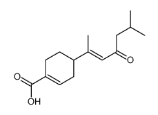 4-(6-methyl-4-oxohept-2-en-2-yl)cyclohexene-1-carboxylic acid结构式