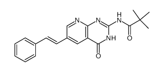 2-pivaloyl-6-styryl-5-deazapterin结构式