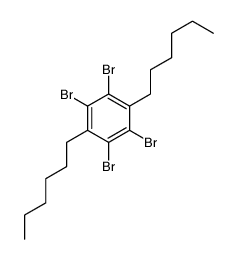 1,2,4,5-tetrabromo-3,6-dihexylbenzene结构式