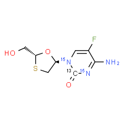 Emtricitabine-13C,15N2 Structure