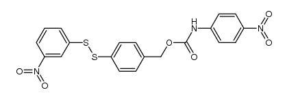 4-Nitrophenylcarbamic acid [4-[(3-nitrophenyl)dithio]phenyl]methyl ester Structure
