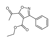 5-乙酰基-3-苯基异噁唑-4-羧酸乙酯结构式