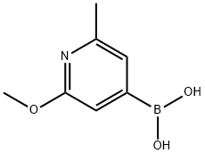 (2-甲氧基-6-甲基吡啶-4-基)硼酸结构式