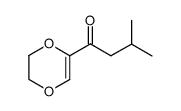 1-(5,6-dihydro-1,4-dioxin-2-yl)-3-methylbutan-1-one结构式