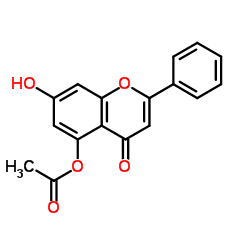 5-乙酰氧基-7-羟基黄酮结构式