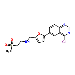 N-((5-(4-氯喹唑啉-6-基)呋喃-2-基)甲基)-2-(甲基磺酰基)乙胺结构式