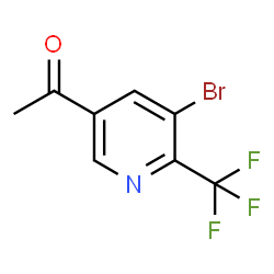 1-(5-溴-6-(三氟甲基)吡啶-3-基)乙酮结构式