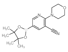 2-吗啉-5-(4,4,5,5-四甲基-1,3,2-二氧硼杂环戊烷-2-基)烟腈结构式