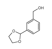 2-(3'-hydroxymethyl)phenyl-1,3-dioxolane结构式