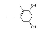 (3R,5S)-1-ethynyl-3,5-dihydroxy-2-methylcyclohex-1-ene结构式