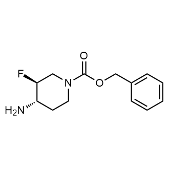 (3S,4S)-4-氨基-3-氟哌啶-1-羧酸苄酯结构式