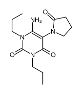 2,4(1H,3H)-Pyrimidinedione,6-amino-5-(2-oxo-1-pyrrolidinyl)-1,3-dipropyl- Structure