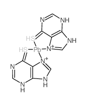 Lead,bis(1,7-dihydro-6H-purine-6-thionato-N7,S6)-, (T-4)- (9CI) Structure
