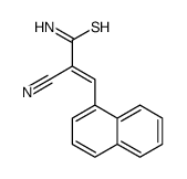 2-cyano-3-naphthalen-1-ylprop-2-enethioamide结构式