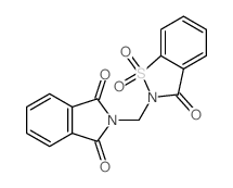 1H-Isoindole-1,3(2H)-dione,2-[(1,1-dioxido-3-oxo-1,2-benzisothiazol-2(3H)-yl)methyl]- Structure