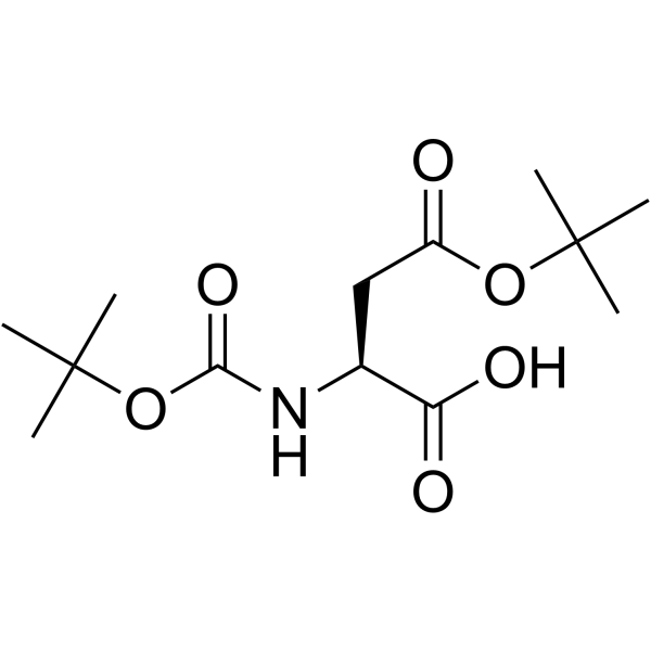 Boc-L-aspartic acid 4-tert-butylester Structure