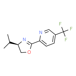 (R)-4-异丙基-2-(5-(三氟甲基)吡啶-2-基)-4,5-二氢噁唑结构式