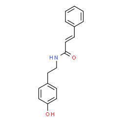 N-(p-Hydroxyphenethyl)-3-phenylpropenamide结构式