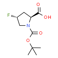 (2R,4S)-1-[(tert-butoxy)carbonyl]-4-fluoropyrrolidine-2-carboxylic acid Structure