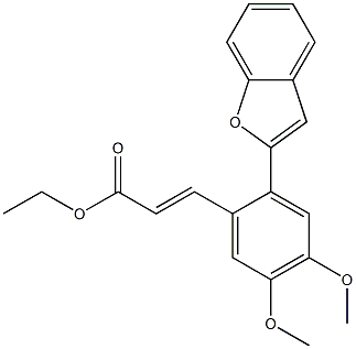 ethyl (E)-3-(2-(benzofuran-2-yl)-4,5-dimethoxyphenyl)acrylate结构式