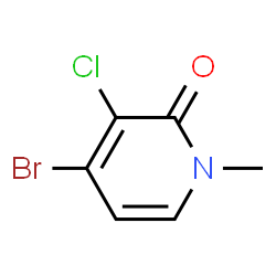 4-溴-3-氯-1-甲基吡啶-2(1H)-酮结构式