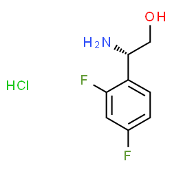 (S)-2-氨基-2-(2,4-二氟苯基)乙-1-醇盐酸盐结构式