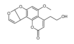 7a,10a-Dihydro-4-(2-hydroxyethyl)-5-methoxy-2H-furo[3',2':4,5]furo[2,3-h]-1-benzopyran-2-one Structure