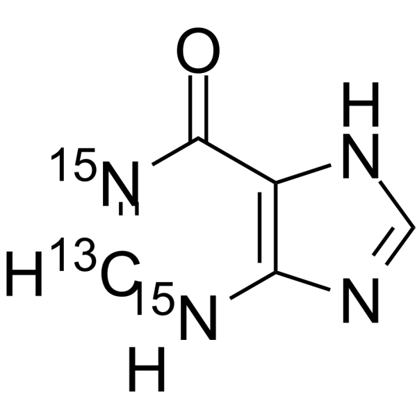 Hypoxanthine-13C,15N2结构式