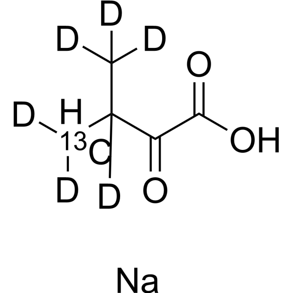 Sodium 3-methyl-2-oxobutanoate-13C,d4-1 Structure