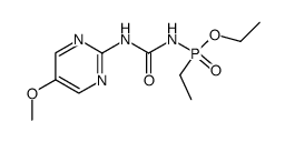 P-Ethyl-N-[(5-methoxy-2-pyrimidinyl)carbamoyl]phosphonamidic acid ethyl ester结构式