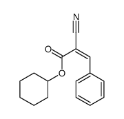 cyclohexyl 2-cyano-3-phenylprop-2-enoate Structure