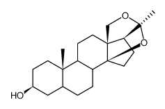 (20S)-14β,20:18,20-Diepoxy-5α-pregnan-3β-ol Structure