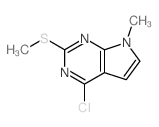 7H-Pyrrolo[2,3-d]pyrimidine,4-chloro-7-methyl-2-(methylthio)- Structure