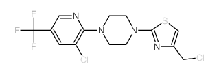 1-[4-(Chloromethyl)-1,3-thiazol-2-yl]-4-[3-chloro-5-(trifluoromethyl)-2-pyridinyl]piperazine Structure