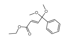 4,4-Dimethoxy-4-phenyl-crotonsaeure-aethylester结构式