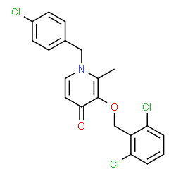 1-(4-Chlorobenzyl)-3-[(2,6-dichlorobenzyl)oxy]-2-methyl-4(1H)-pyridinone Structure