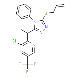 2-(1-[5-(ALLYLSULFANYL)-4-PHENYL-4H-1,2,4-TRIAZOL-3-YL]ETHYL)-3-CHLORO-5-(TRIFLUOROMETHYL)PYRIDINE Structure