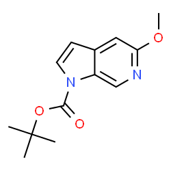 5-甲氧基-1H-吡咯并[2,3-C]吡啶-1-羧酸叔丁酯结构式