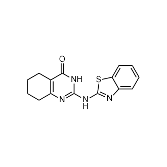2-(苯并[d]噻唑-2-基氨基)-5,6,7,8-四氢喹唑啉-4(3H)-酮结构式