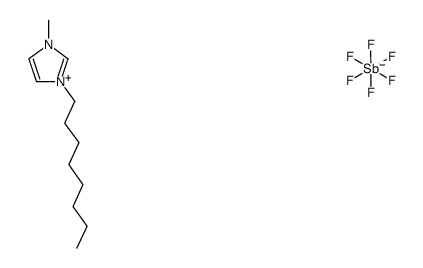 1-辛基-3-甲基咪唑六氟锑酸盐结构式
