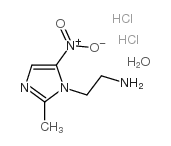 1-(2-氨乙基)-2-甲基-5-硝基咪唑 二盐酸盐结构式