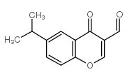 6-异丙基-4-氧代-4H-1-苯并吡喃-3-甲醛结构式