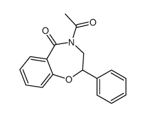 4-acetyl-2-phenyl-2,3-dihydro-1,4-benzoxazepin-5-one结构式