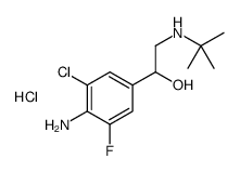 [2-(4-amino-3-chloro-5-fluorophenyl)-2-hydroxyethyl]-tert-butylazanium,chloride Structure