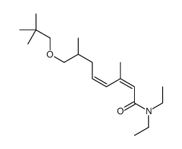 8-(2,2-dimethylpropoxy)-N,N-diethyl-3,7-dimethylocta-2,4-dienamide结构式