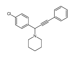 1-[1-(4-chlorophenyl)-3-phenylprop-2-ynyl]piperidine结构式