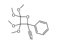 3,3,4,4-tetramethoxy-2-phenyloxetane-2-carbonitrile Structure