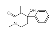 4-hydroxy-1-methyl-3-methylidene-4-phenylpiperidin-2-one结构式