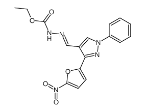 3-(5-nitro-2-furyl)-1-phenylpyrazole-4-carboxaldehyde-ethoxycarbonylhydrazone Structure